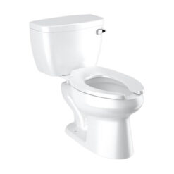 1.28 GPF ELONG FLOOR MT TOILET PRESSURE ASSIST 2 PC TOILET-STD HGT SLOANTEC COATED W/ RH TANK