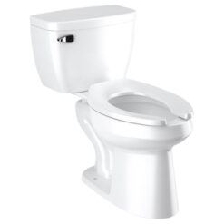 1.6 GPF ELONG FLOOR MT PRESSURE ASSIST 2 PC TOILET-ADA HGT SLOANTEC COATED W/ LH TANK
