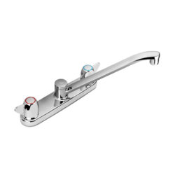 CP BRASS KITCHEN FAUCET 8" DECK MOUNT LESS SPRAY
