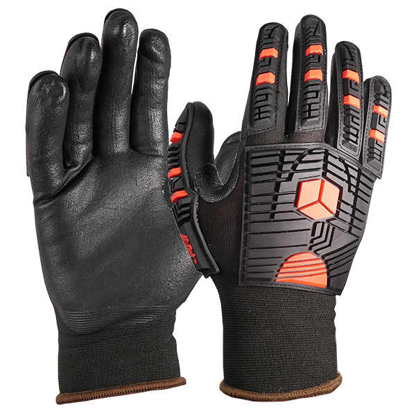 PIP 34-MP155 / M G-TEK ® SEAMLESS KNIT BLACK/RED SHELL IMPACT PROTECTION GLOVE W/ NITRILE COATING (MED) PIP 34-MP155 / M G-TEK ® SEAMLESS KNIT BLACK/RED SHELL IMPACT PROTECTION GLOVE W/ NITRILE COATING (MED)