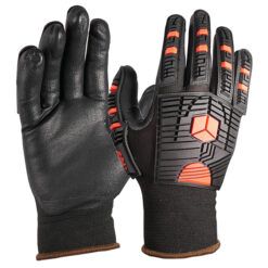 PIP 34-MP155 / XXL G-TEK ® SEAMLESS KNIT BLACK/RED SHELL IMPACT PROTECTION GLOVE W/ NITRILE COATING (XXL)