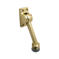 4" POLISHED BRASS KICKDOWN DOOR HOLDER