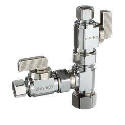 DAHL E33-5001 DUAL SHUT-OFF VALVE 5/8" OD X 3/8" OD X 3/8" OD