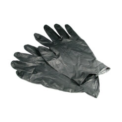 XL 4 MIL BLACK NITRILE GLOVES (25 PR)
