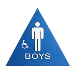 DOOR T-24 ADA BOY'S W/CHAIR & BRAILLE SIGN