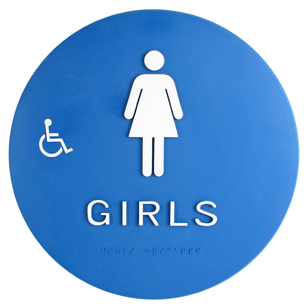 DOOR T-24 ADA GIRLS W/CHAIR & BRAILLE SIGN DOOR T-24 ADA GIRLS W/CHAIR & BRAILLE SIGN
