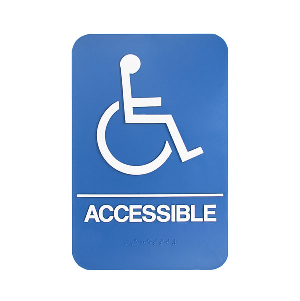 WALL ADA ACCESSIBLE W/CHAIR & BRAILLE 6X9 SIGN WALL ADA ACCESSIBLE W/CHAIR & BRAILLE 6X9 SIGN