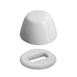 WHITE ROUND BOLT COVER W/WASHER (PR)