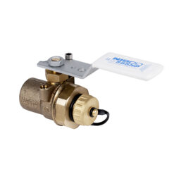 NIBCO T-585HP-LF-HC 1/2” FIP X HOSE CAP LF FULL PORT BRONZE BALL VALVE W/ REVERSIBLE HANDLE