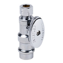 1/2" PRESS X 3/8 COMP 1/4 TURN STRAIGHT STOP VALVE
