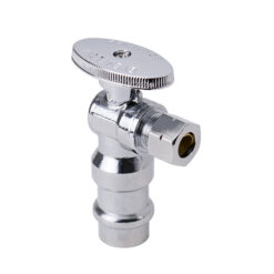 1/2" PRESS X 3/8 COMP 1/4 TURN ANGLE STOP VALVE