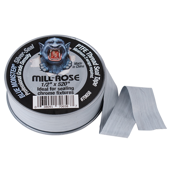 MILL-ROSE 70658 1/2" x 520" SILVER SEAL THREAD SEAL TAPE MILL-ROSE 70658 1/2" x 520" SILVER SEAL THREAD SEAL TAPE