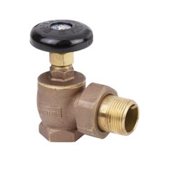 NIBCO THD-1153 1-1/4” IPS BRASS STEAM RADIATOR ANGLE GLOBE VALVE W/ GJ NUT & TLPC