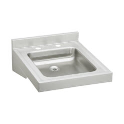 ELKAY WCL1923OSD-02X 19" X 23" X 4" WALL HUNG S/S SINGLE BOWL LAV SINK 4” CTR 2 HOLE PUNCH