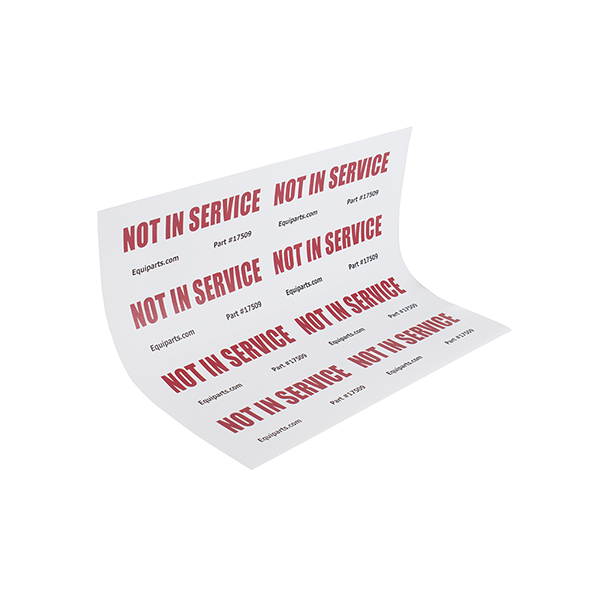 KIT WHITE SELF ADHESIVE PLASTIC SHEET FOR OUT OF SERVICE FIXTURE KIT WHITE SELF ADHESIVE PLASTIC SHEET FOR OUT OF SERVICE FIXTURE
