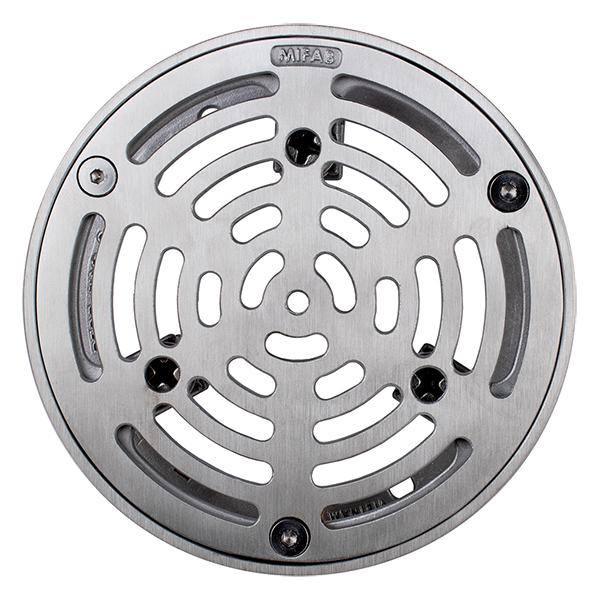 MIFAB RTS5-3 5" OD STAINLESS STEEL RETROFIT DRAIN GRATE & FRAME ASSEMBLY MIFAB RTS5-3 5" OD STAINLESS STEEL RETROFIT DRAIN GRATE & FRAME ASSEMBLY