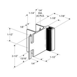 CP STRIKE & KEEPER - USED WITH THROW OR SLIDE LATCH FOR POWDER COATED STEEL