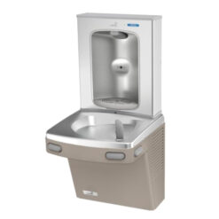 OASIS PG8FEBF 507048 SANDSTONE STAINLESS STEEL ALCOVE SENSOR OPERATED BOTTLE FILLER & SANDSTONE WATER COOLER WITH FILTER (NEW STYLE)