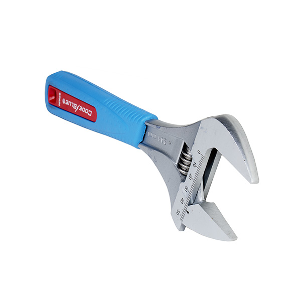 10” WIDEAZZ® ADJ WRENCH W/ CODE BLUE® HANDLE 2” JAW OPENING 10” WIDEAZZ® ADJ WRENCH W/ CODE BLUE® HANDLE 2” JAW OPENING