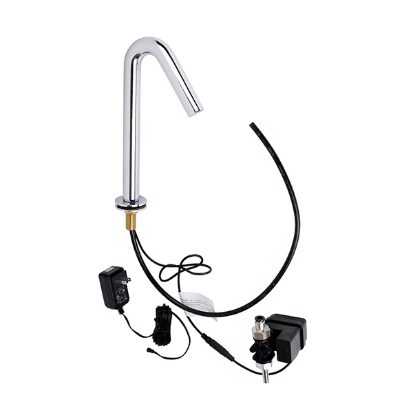 TOUCH-FREE DECK MOUNTED CP FAUCET W/ DUAL POWER INPUT BOX TOUCH-FREE DECK MOUNTED CP FAUCET W/ DUAL POWER INPUT BOX