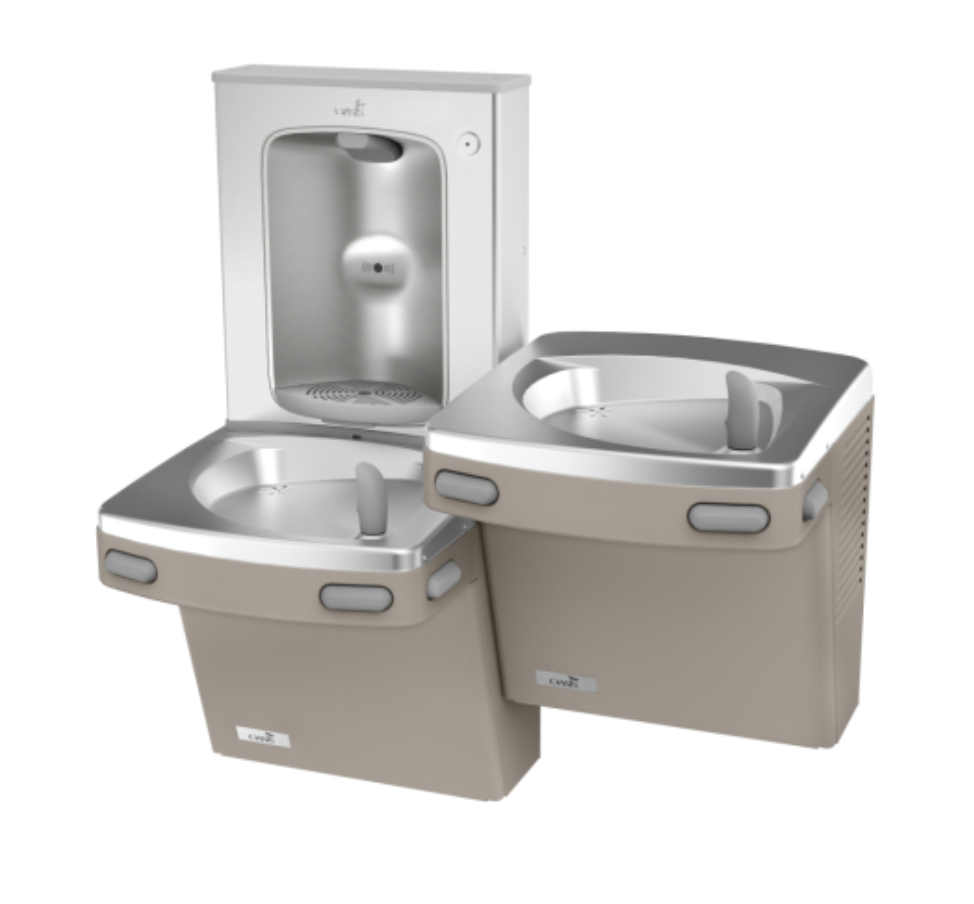 OASIS PG8SBFSL 507318 SANDSTONE STAINLESS STEEL ALCOVE SPLIT LEVEL WATER COOLERS WITH MANUAL BOTTLE FILLING STATION (NEW STYLE) OASIS PG8SBFSL 507318 SANDSTONE STAINLESS STEEL ALCOVE SPLIT LEVEL WATER COOLERS WITH MANUAL BOTTLE FILLING STATION (NEW STYLE)