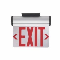 SATCO 67-111 RED (MIRROR) EDGE LIT LED EXIT SIGN WITH DUAL FACE TOP/ BACK / END MOUNT