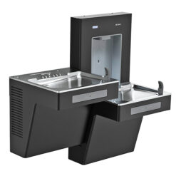 SLOAN DRS120 DROPSPOT ON-WALL BOTTLE FILLER WITH BI-LEVEL COOLER (BLACK POWDER COAT)