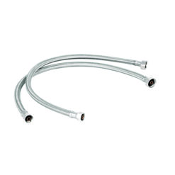 T&S BRASS B-1100-KIT SUPPLY HOSES 24” STAINLESS STEEL (3/8” COMP X 1/2” NPSM FEMALE) - PAIR