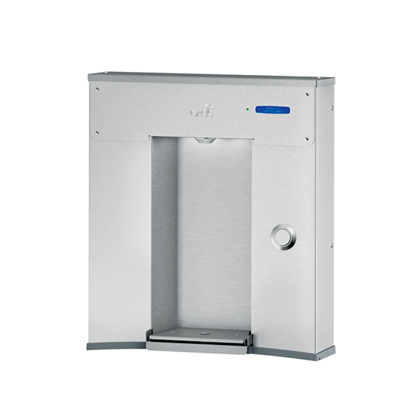 OASIS PWFSVBF VANDAL RESISTANT FILTERED PUSH BUTTON ACTIVATED BOTTLE FILLER WITH BOTTLE COUNTER OASIS PWFSVBF VANDAL RESISTANT FILTERED PUSH BUTTON ACTIVATED BOTTLE FILLER WITH BOTTLE COUNTER