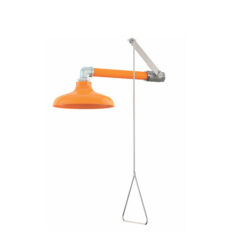 GUARDIAN EQUIPMENT G1643 EMERGENCY DRENCH SHOWER HORIZONTAL MOUNT WITH 20” ABS HEAD & STAINLESS STEEL ARM & PULL