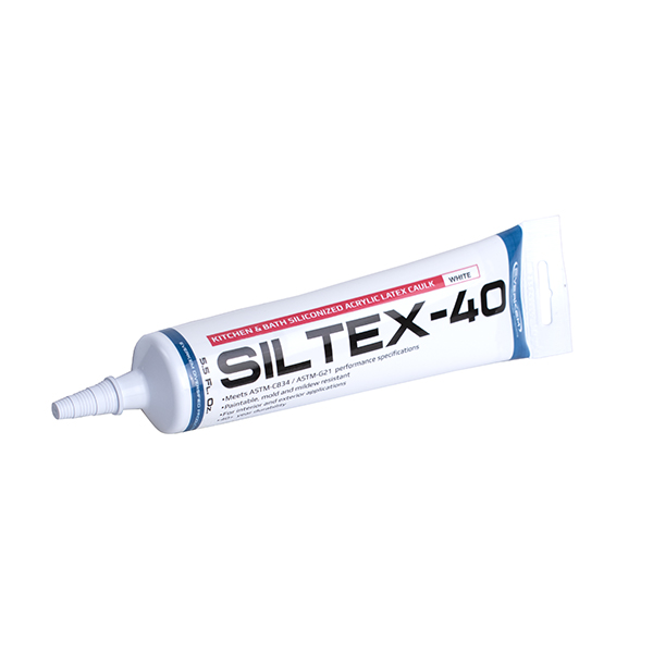 EVERKEM DIVERSIFIED PRODUCTS ST450-5W SILTEX 40 SILICONIZED ACRYLIC LATEX CAULK - WHITE - 5.5 OZ TUBE EVERKEM DIVERSIFIED PRODUCTS ST450-5W SILTEX 40 SILICONIZED ACRYLIC LATEX CAULK - WHITE - 5.5 OZ TUBE