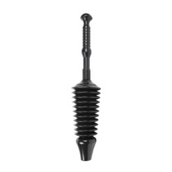 LOW FLUSH TOILET PLUNGER WITH EXTENDED FUNNEL NOSE