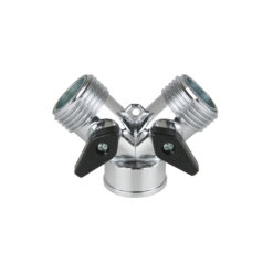 METAL DBLE HOSE "Y" W/SHUT OFFS