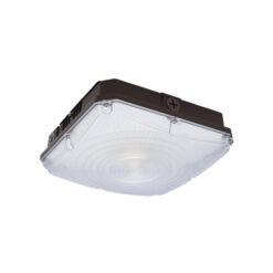 SATCO 65-980 8.5” SQUARE LED OUTDOOR CANOPY LIGHT FIXTURE WATTAGE / CCT SELECTABLE