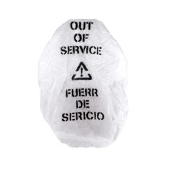 “OUT OF SERVICE” WASHABLE WHITE FABRIC COVERS (5 PC)