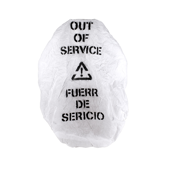 “OUT OF SERVICE” WASHABLE WHITE FABRIC COVERS (5 PC) “OUT OF SERVICE” WASHABLE WHITE FABRIC COVERS (5 PC)