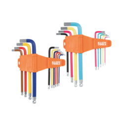 KLEIN TOOLS CBLS19 POWDER COATED SAE & METRIC LONG BALL END WRENCH KEY SET (19 PC)