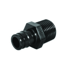 EVERFLOW SUPPLIES INC B-PPMA0012 1/2” PEX X 1/2” MIPS BLACK POLY MALE ADAPTER PEX B F1807
