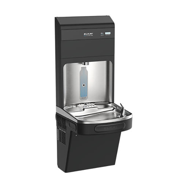 ELKAY LZS8WSBPRO BLACK STAINLESS PRO FILTRATION BOTTLE FILLER & SINGLE ADA WATER COOLER ELKAY LZS8WSBPRO BLACK STAINLESS PRO FILTRATION BOTTLE FILLER & SINGLE ADA WATER COOLER