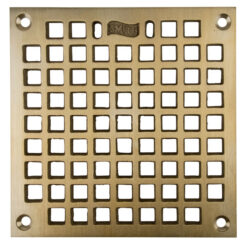 5-5/8" SQ BRONZE REPLACEMENT GRATE W/SCREWS