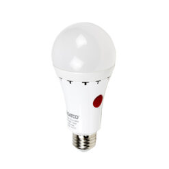 8 WATT A21 MEDIUM BASE BULB W/ BATTERY BACKUP; 120V 3000K