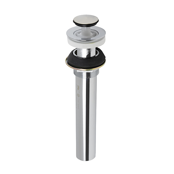 PUSH & LOCK POP-UP SINK DRAIN WITH OVERFLOW - CHROME PLATED BRASS PUSH & LOCK POP-UP SINK DRAIN WITH OVERFLOW - CHROME PLATED BRASS