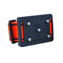 MID-SOLE UNIVERSAL FIT SHOE TRACTION AIDS - BLACK/ORANGE (1 PAIR)