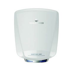 WORLD DRYER S-774A SANITIZE & DRY HAND DRYER - TWO TONE WHITE FINISH