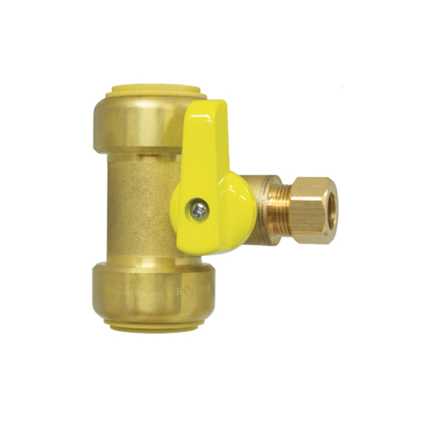 NIBCO H-60670W-T12 1/4” COMP X 1/2” PUSH TEE FITTING BRASS FULL PORT BALL VALVE NIBCO H-60670W-T12 1/4” COMP X 1/2” PUSH TEE FITTING BRASS FULL PORT BALL VALVE