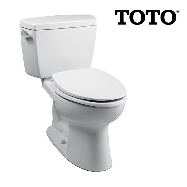 TOTO DRAKE 1.28 ELONGATED WHITE CLOSET-TANK TYPE TOTO DRAKE 1.28 ELONGATED WHITE CLOSET-TANK TYPE