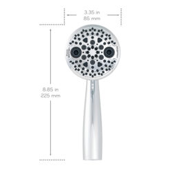 OXYGENICS 87143 1.75 GPM HANDHELD POWER MASSAGE SHOWER HEAD WITH FLEXIBLE HOSE